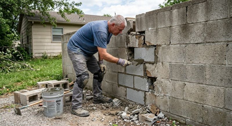 Block Wall Repair in Belleville, MI