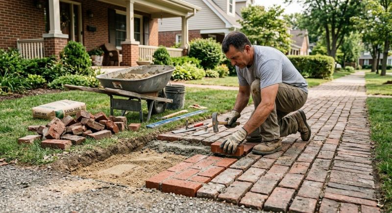 Brick Pathway Repair in Monroe, MI