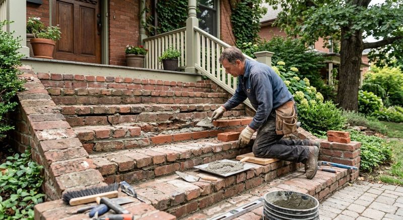 Brick Stairs Repair in Dundee, MI