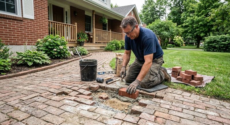 Entryway Brick Repair in Monroe, MI