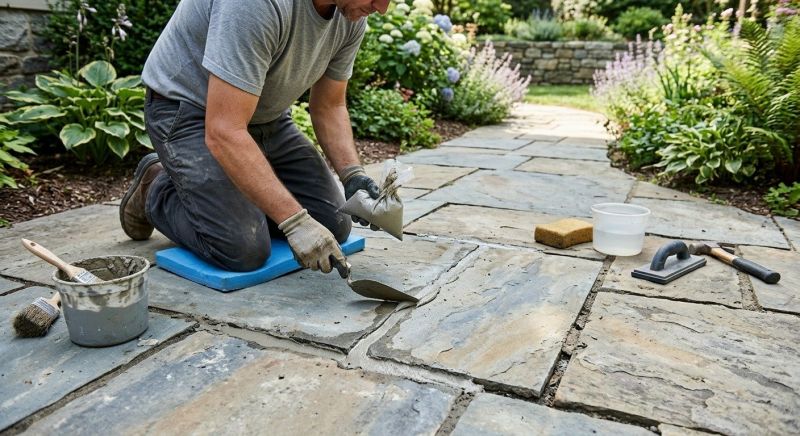 Stone Walkway Repair in Monroe, MI